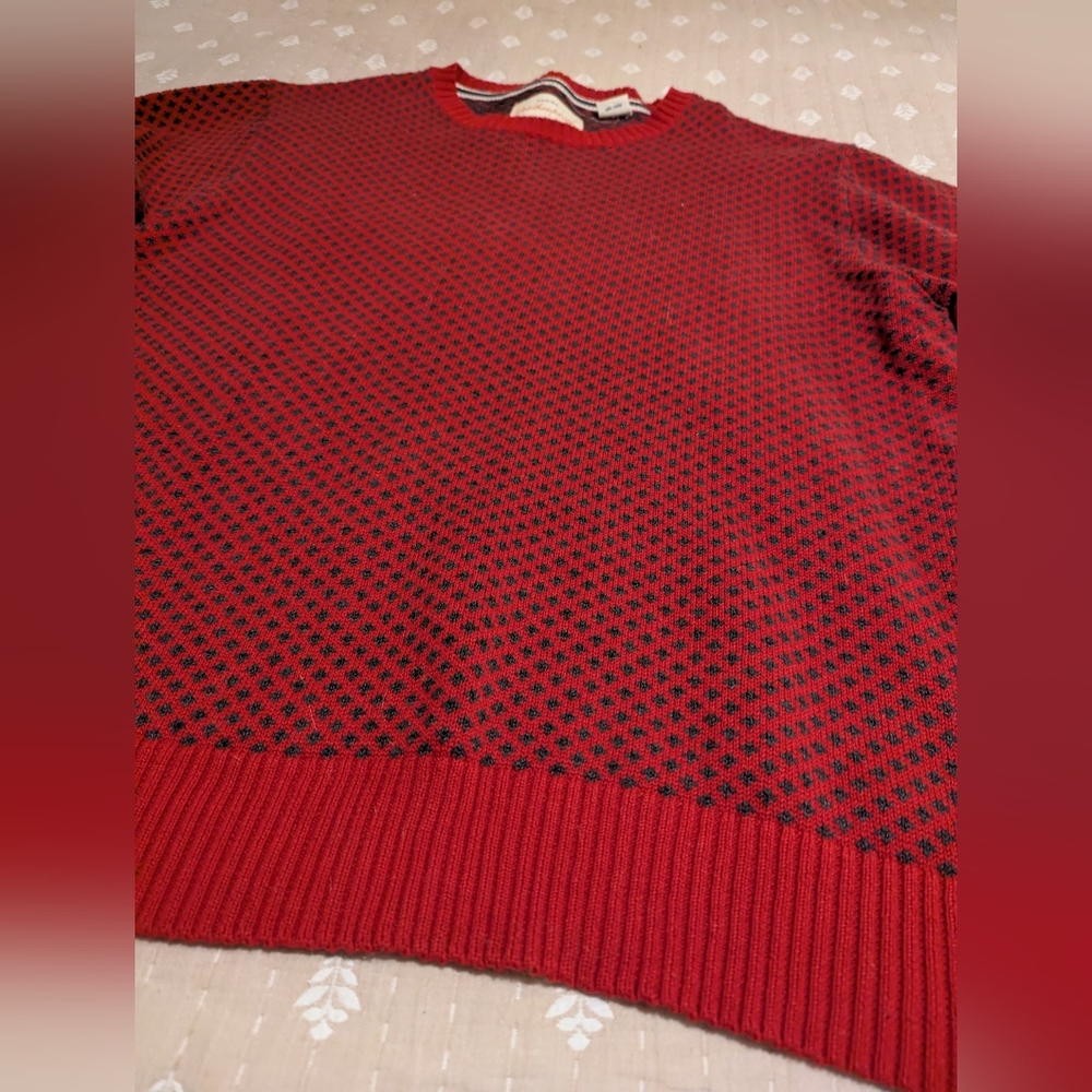 Weatherproof xl 100% cotton sweater red dot - Picture 7 of 8